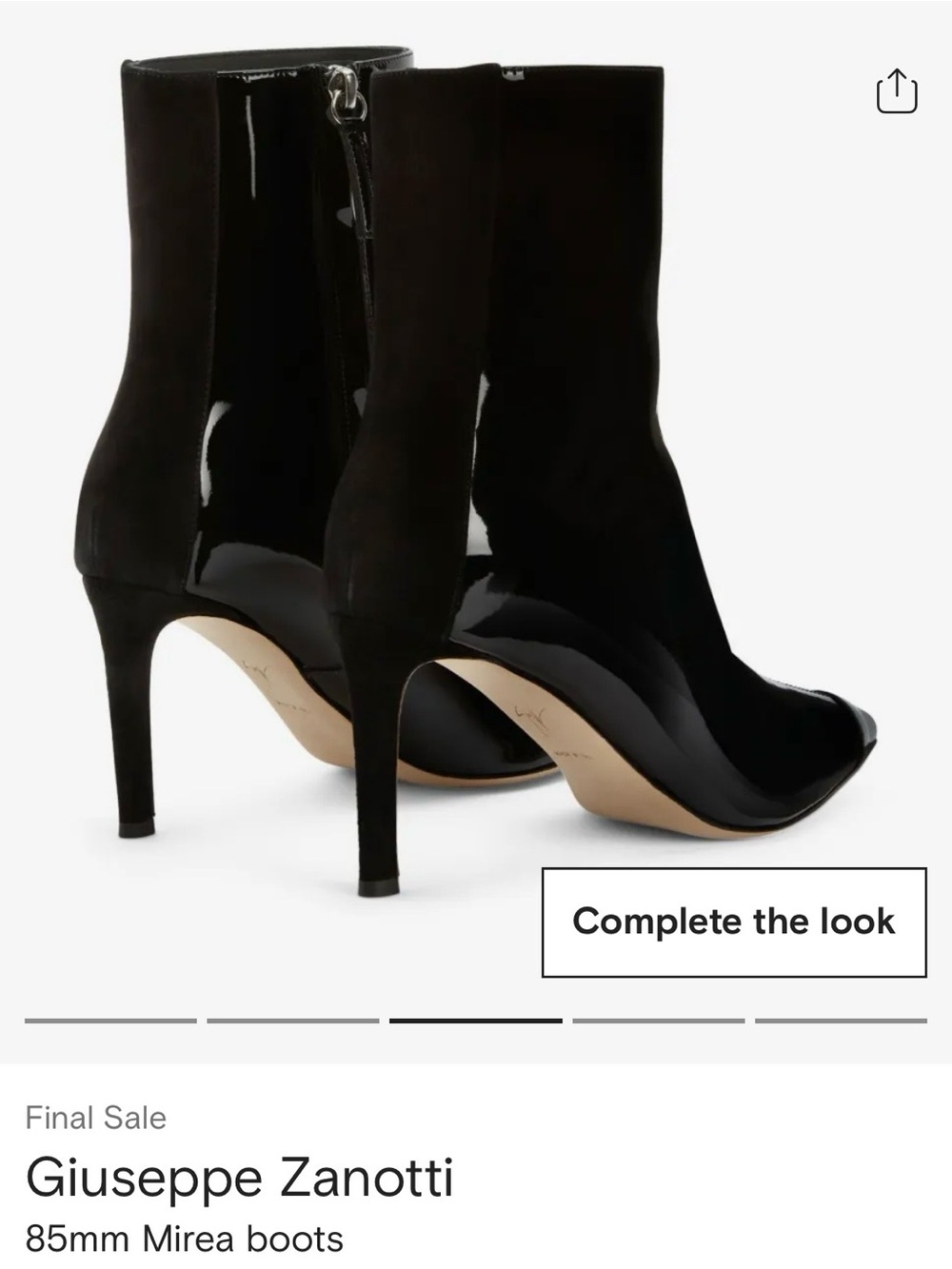 85mm Mirea Giuseppe Zanotti Black Heeled Boots - Picture 9 of 13